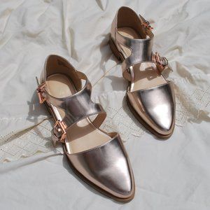 NWOB Nine West "DropletGD" Rose Gold Flat 7M